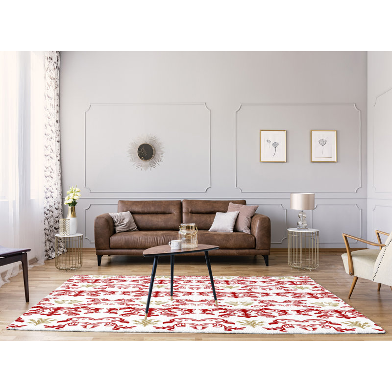 Damask Indoor Rug, Rectangle 9' x 12'