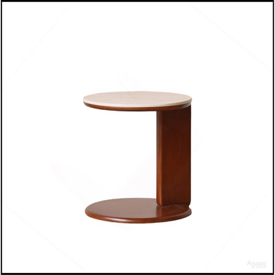 Table basse relevable en chêne massif (45 x 45 x 48 cm), idéale pour le télétravail. Plateau en bois de couleur noyer. Étagère de rangement intégrée.