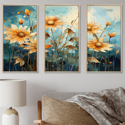 Rêves de tournesols surréels surréels - ensemble de décorations murales tournesols