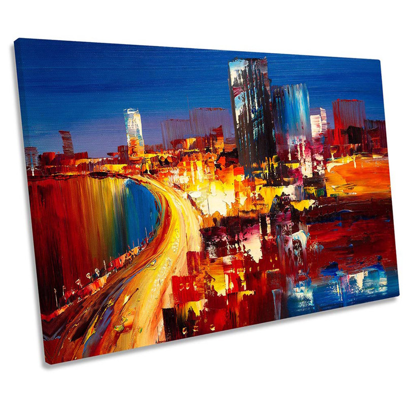 Shanghai China Skyline City - Wrapped Canvas Print, 91.4cm H x 137.2cm W x 4cm D