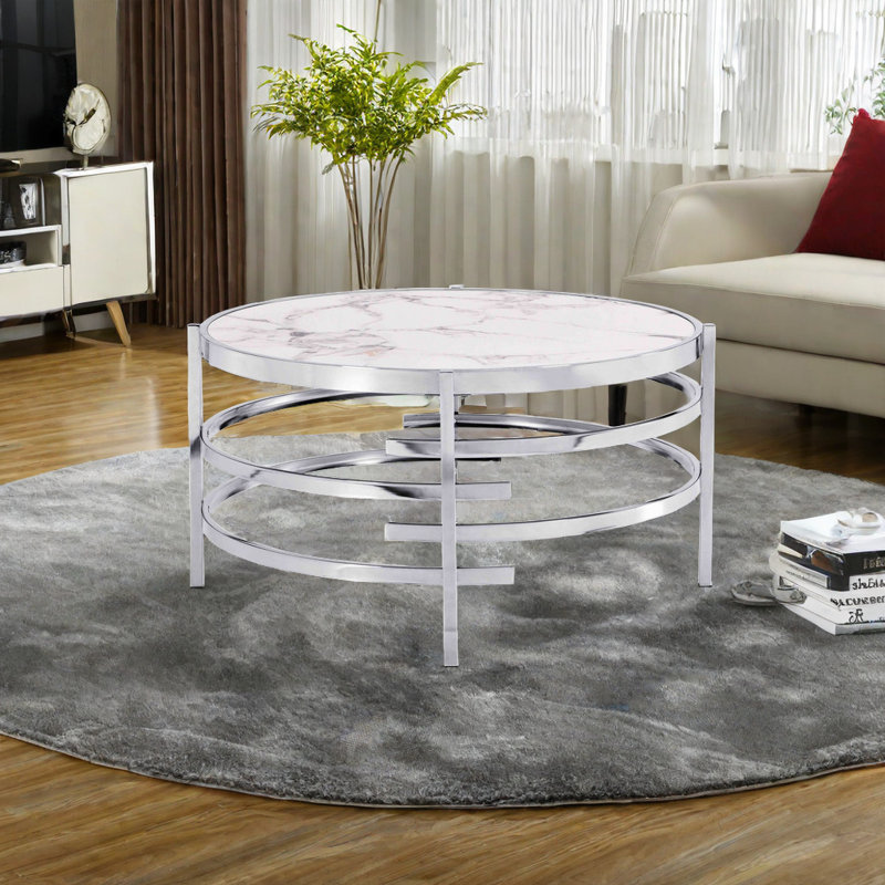 Iztok Single Coffee Table, Argent