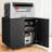 Stylish Mobile Printer Stand With Door, Locking Wheels, And Adjustable Shelves For Letter/Legal/A4-114219140
