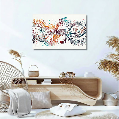 Notes de musique, reproduction d'art sur toile, ensemble de 1