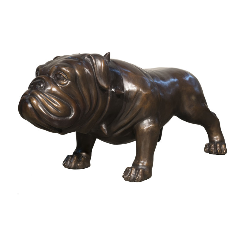 Statue de bouledogue en bronze foristell