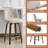 Swivel Upholstered Linen Counter Stool-405527564-405527560-419127794