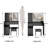 41" Large Sized Desktop Vanity Table + Cushioned Stool, Oversized Desktop, Large Touch Control LED Mirror, 3-Color Switch, Multi Layer High Capacity Storage Fashion Dresser, EPA, GCC, UL Certificate-1881370314