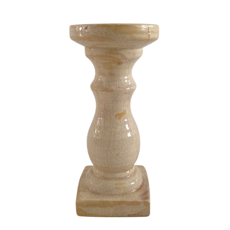 Grand chandelier en céramique, Beige, H 15,35 po x l 4,95 po x P 4,95 po