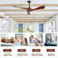 52 Inch Modern Ceiling Fan Without Light 6 Speed Remote 3 Solid Wood Blade Reversible DC Motor For Indoor&Outdoor-1560309974-1560309979