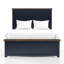 Structure de lit de chambre à coucher moderne à deux tons de style campagne moderne de couleur bleue Pinewood