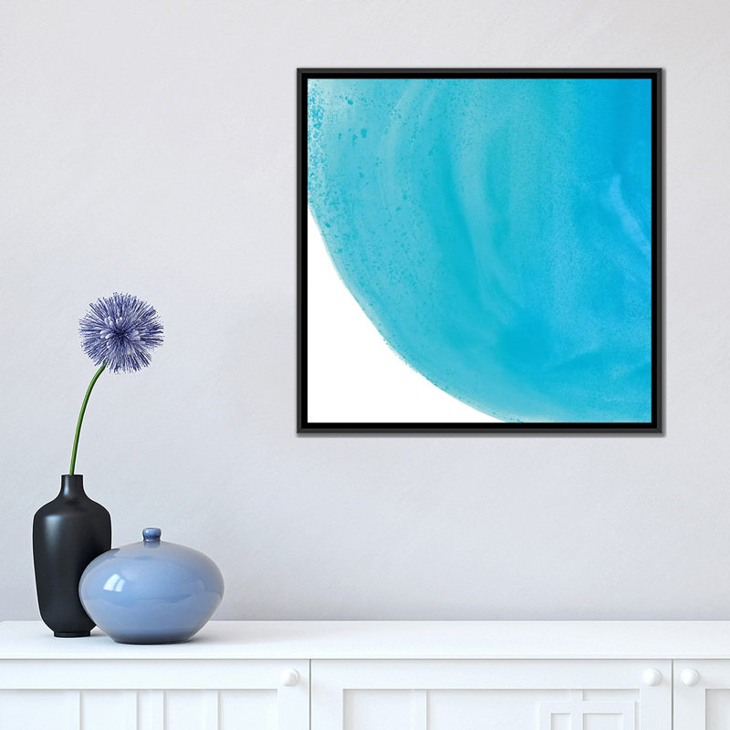 «Pools Of Turquoise IV» par Piper Rhue, impression sur toile tendue, H 37 po x l 37 po x P 1,5 po, Toile avec cadre noir