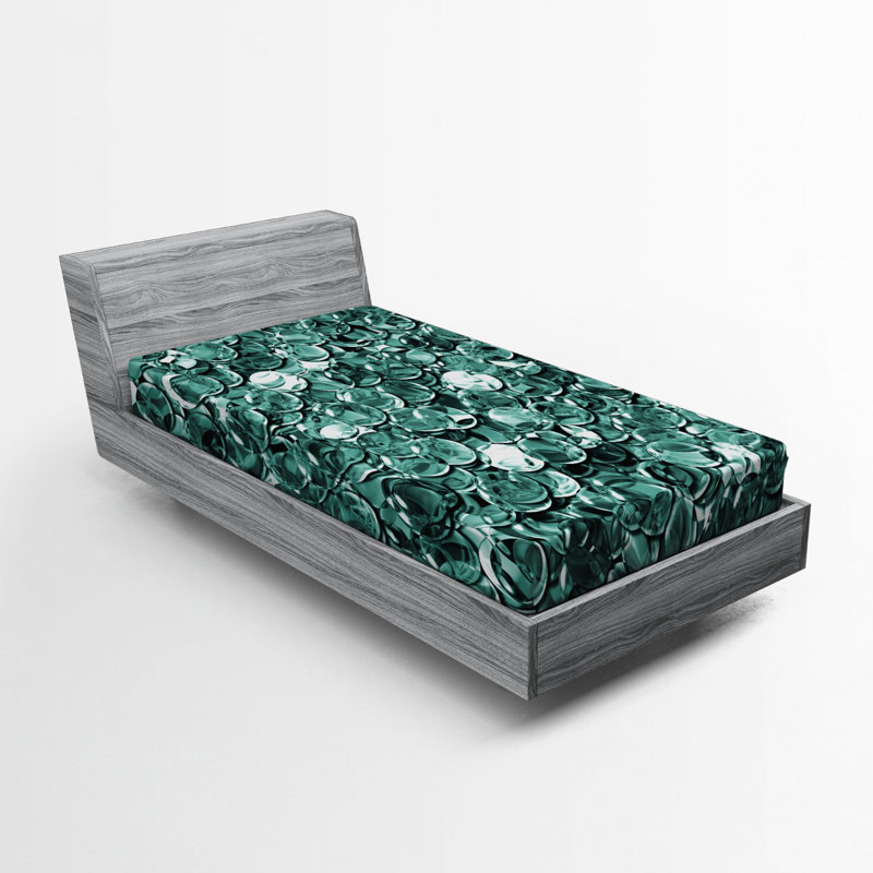 Drap-housse en microfibre Pearls, Drap-housse de taille simple
