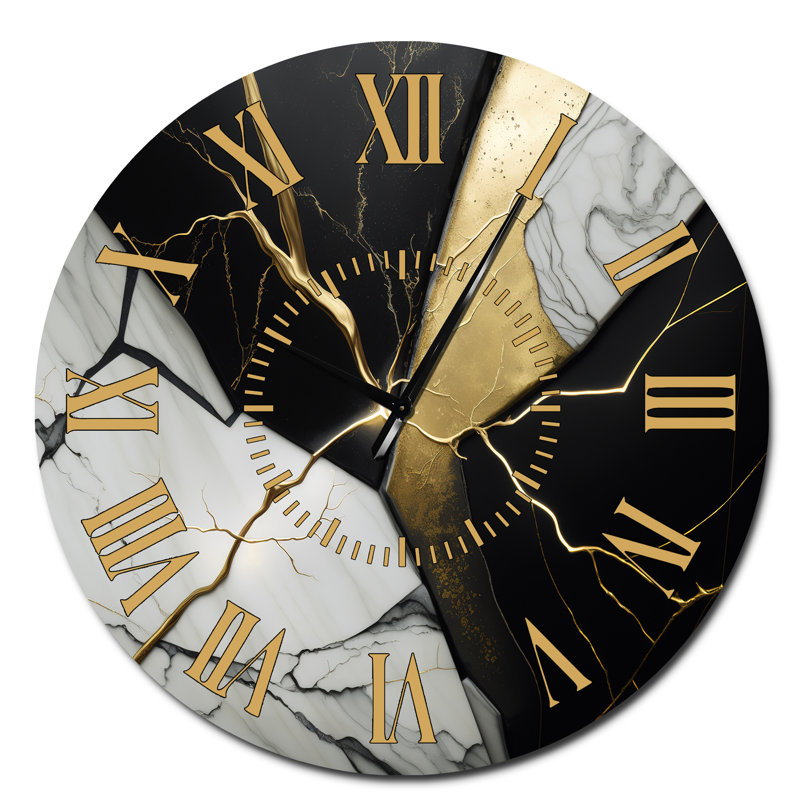 Horloge murale abstraite Geode, Surdimensionné