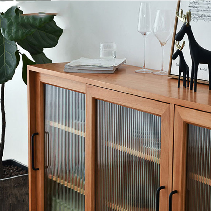 Armoire de rangement moderne à porte vitrée minimaliste