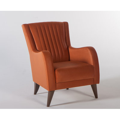 Pierro 34" Wide Armchair, Orange