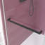 Double porte de douche coulissante sans cadre avec verre transparent de 3/8 po-112519939
