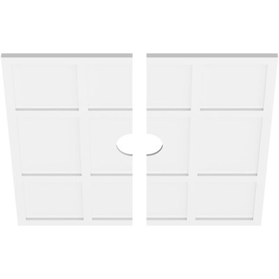 Médaillon de plafond contemporain en PVC de qualité architecturale Rubik 32 pi x P 2 po x P 11 po x P 1 po