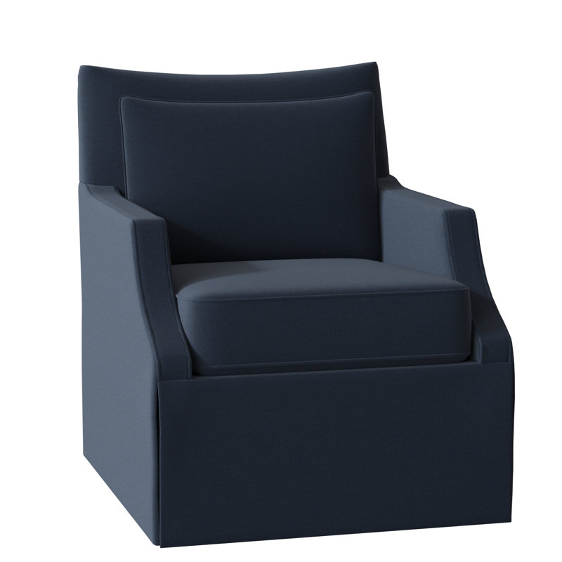 Fauteuil l 29 po Holly, 8789 100% polyester indigo, Gris anthracite