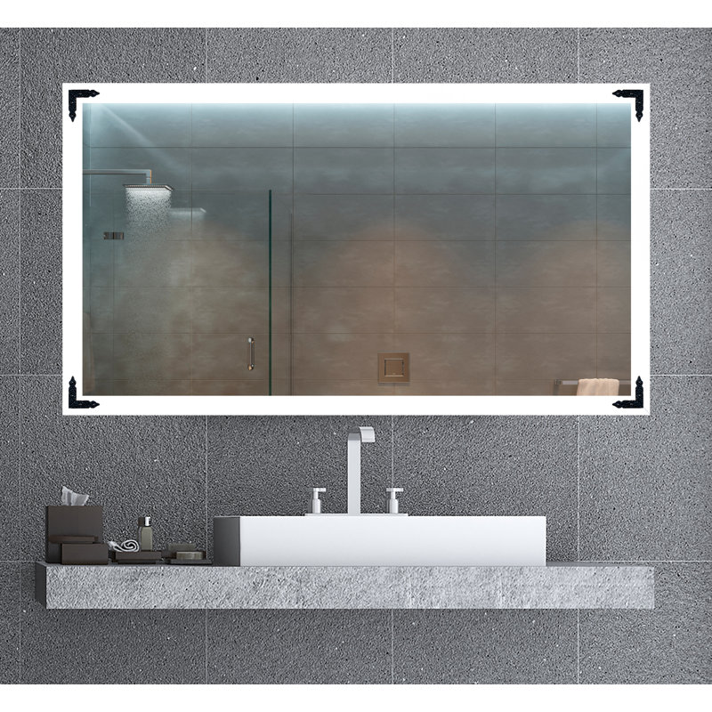 Heavner Flat Wall Mirror, 63" H x 31.5" W, White