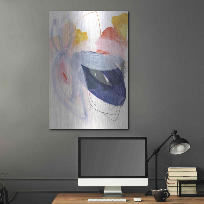 Orren Ellis «Abstract Peinture XVII» par Iris Lehnhardt, art mural en métal, H 36 po x l 24 po