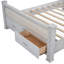 Lit plateforme en bois avec tête de lit, pied de lit et 2 tiroirs-554405438