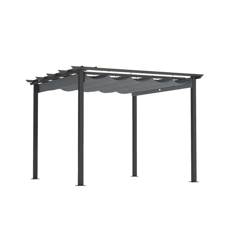 Pergola, Gray, 87.4" H x 116.1" W x 116.1" D, Gray