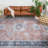 Janna Oriental Performance Machine Washable Area Rug Pink/Gray-70887418