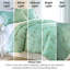 Ensemble de literie Southshore Fine Linens Myosotis Scorpiodes verte, 100 % coton satiné 300 fils, à motif floral, comprenant une housse de couette et deux taies d'oreiller (taille King/California King).-29587546-29587547