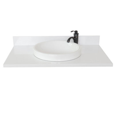 Dessus de salle de bain simple 37 po meuble-lavabo