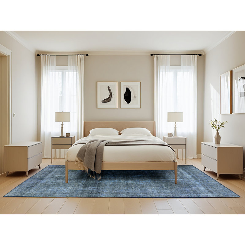 Tapis oriental bleu, Rectangle 5 pi x 8 pi