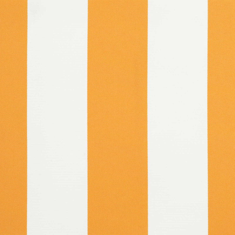 VidaXL Polyester Cover Retractable Patio Awning, Striped, 450cm W x 300cm D, Yellow/White/Black