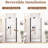32" W X 72" H Semi - Pivot Shower Door Matte Black, 6Mm / , Zero Leakage, Multifunctional Shaft Door, 1/4"  6Mm  Tempered Glass, Space Saving, Magnetic Soft Close-129099977-129099978