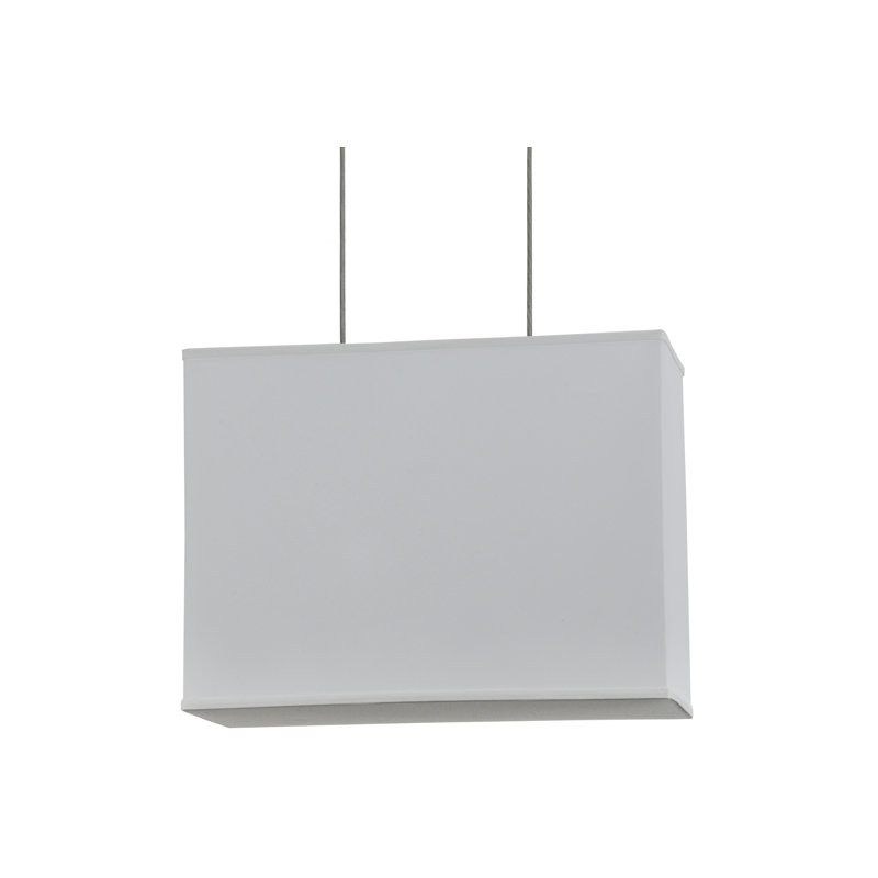 Lustre carré/rectangulaire à 2 lumières ombrées