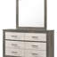Commode 1 pièce commode à deux tons avec tiroirs de rangement pratiques