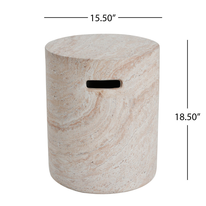 Table de bout extérieure / intérieure en béton léger avec fabrication, aucun assemblage requis