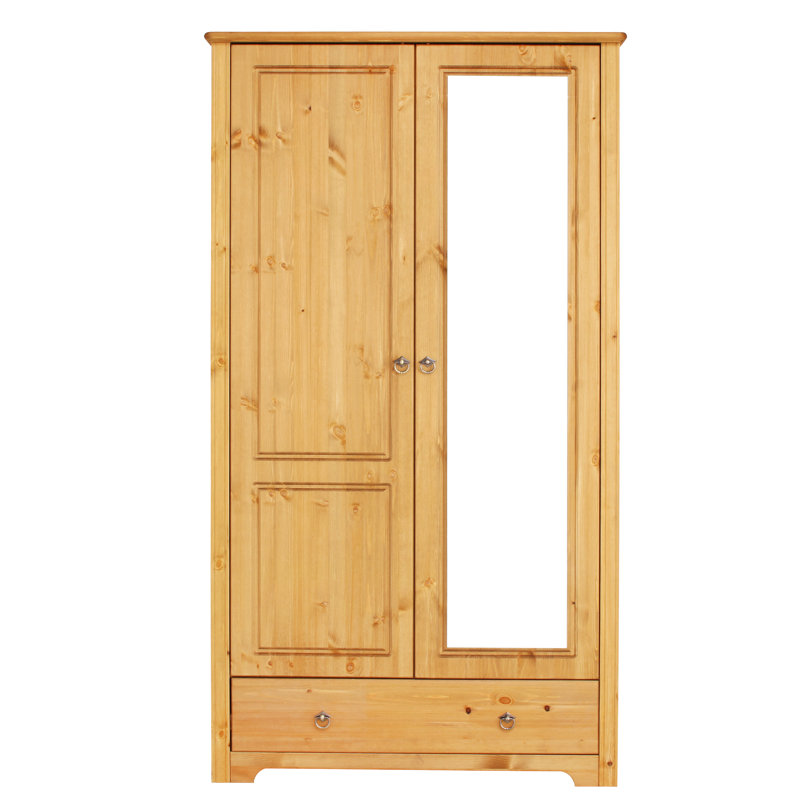 Limnitis 2 Door Solid Wood Wardrobe, Oiled