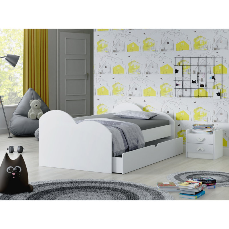 Geary European Toddler (80 X 160cm) Cabin Bed with Storage Included, White