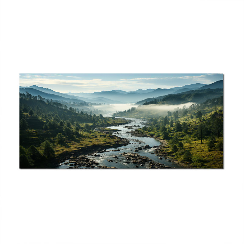 «USA Great Smoky Mountains Landscape III - USA», reproduction sur toile encadrée, H 28 po x l 60 po, Toile tendue, Sans cadre
