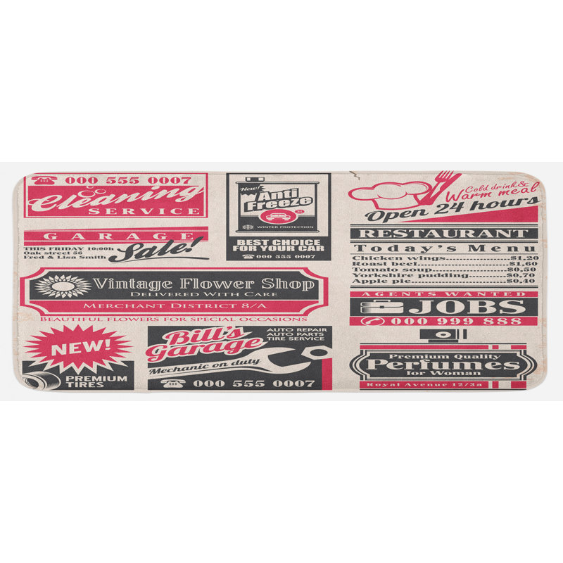 Cottage / Country Polyester Kitchen Mat