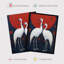 Wall Art Print Celestial Cranes Red Heron Birds Living Room