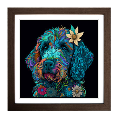 Labradoodle Paisley - Single Picture Frame Print