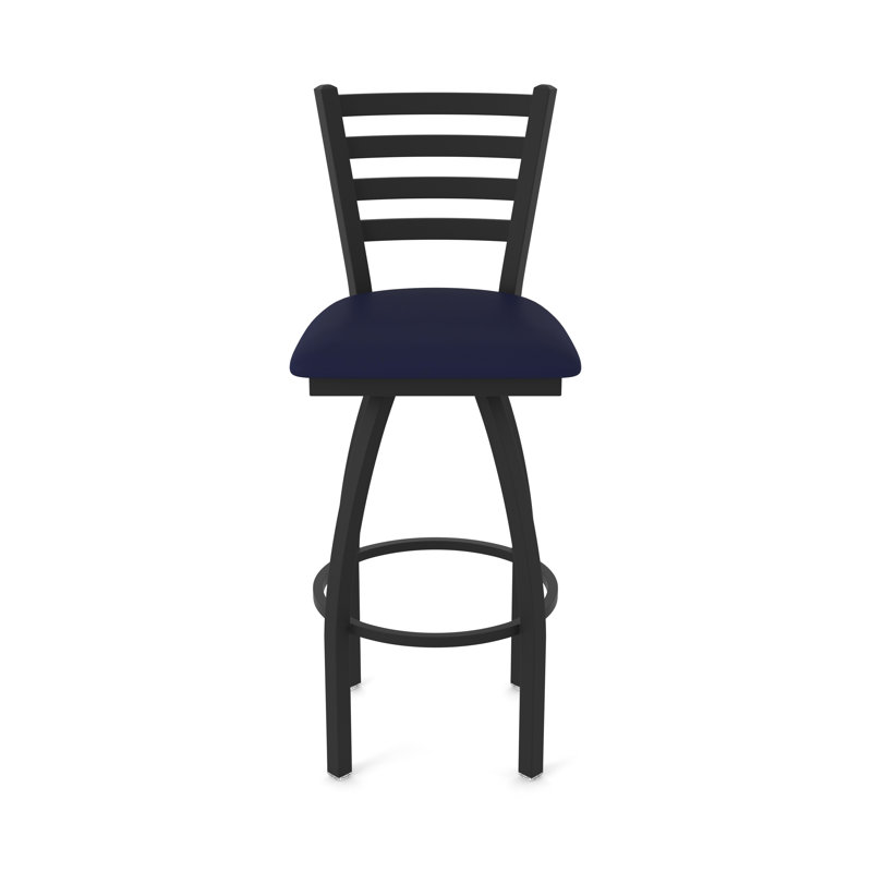 Jackie Swivel Stool, Vinyl-Canter Twilight, Black Wrinkle, Extra Tall (36" Seat Height)