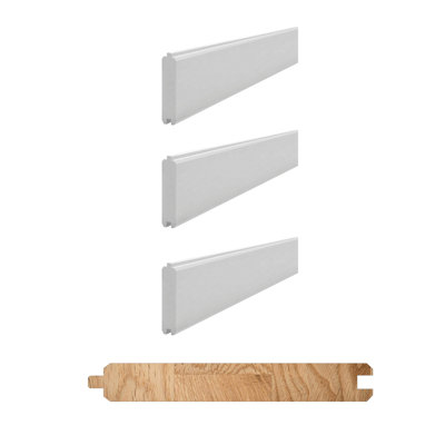 Nickel Gaps 3-Piece 3/4 In. D X 5-1/2 In. W X 96 In. L Primed Finger-Joined Pine Reversible 24 Ft. Total