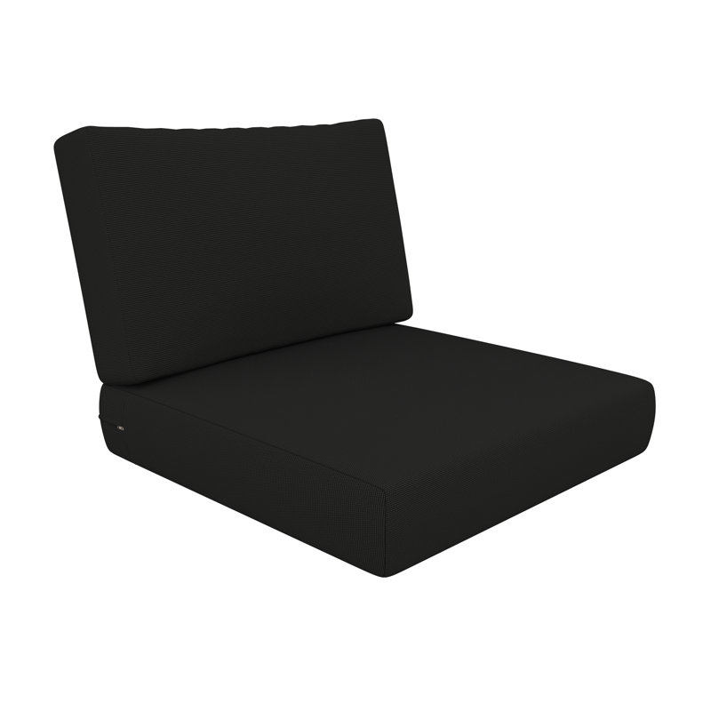 Amala Sunbrella® Outdoor Deep Seating Cushion, Sunbrella® Canvas Black, 28.5" W x 28.5" D