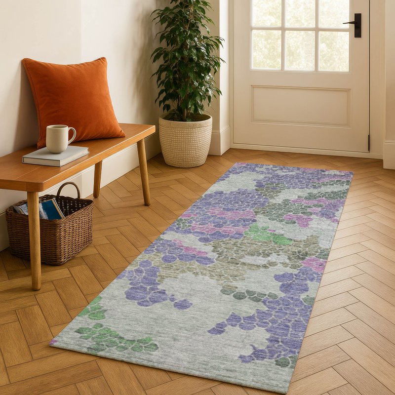 Premium Machine Washable Farolt AMF1906 Geometric Rug, Runner 2'3" x 7'6"