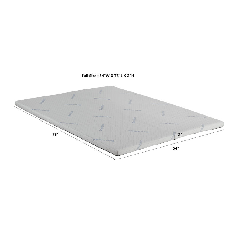 Doriane 2'' Memory Foam Mattress Topper, Full