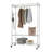 Bevill 48 " Chrome and Steel Rolling Clothing Rack