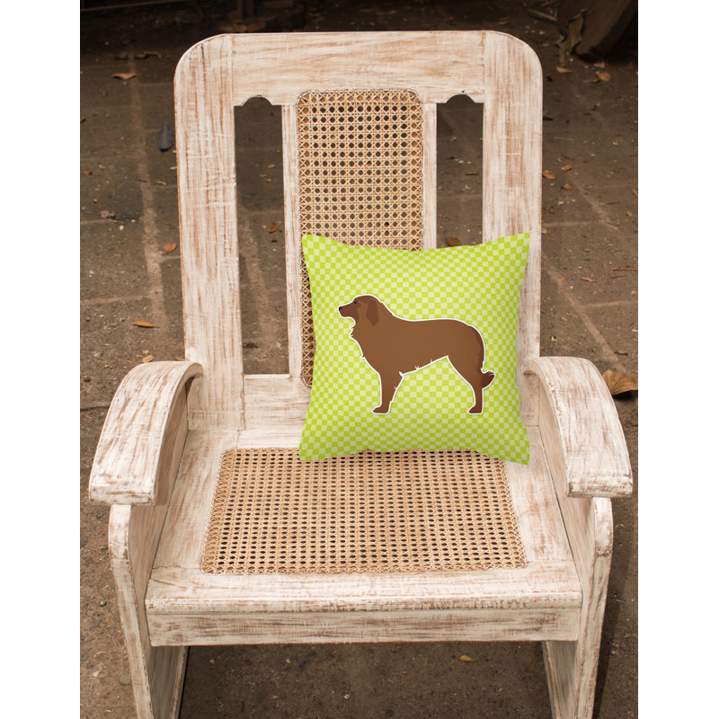 Coussin décoratif intérieur/extérieur portugais berger, H 18 po x l 18 po x P 3 po, Vert