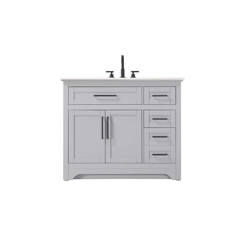 42 inch Single Bathroom Vanity in Grey, Grey