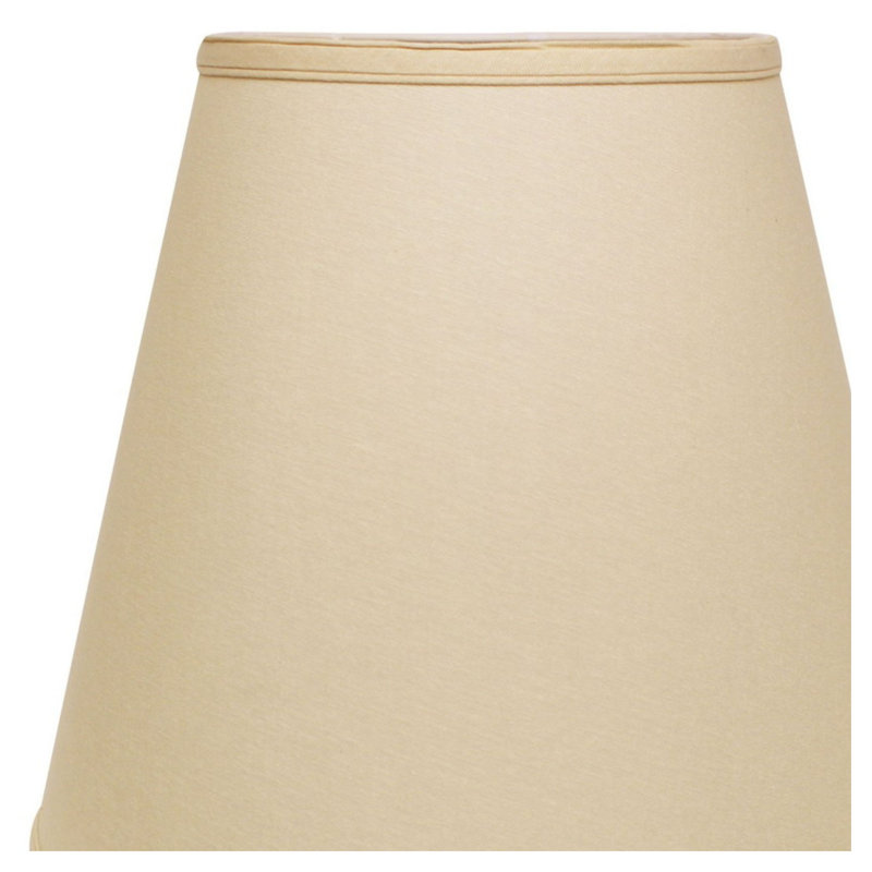 Abat-jour en lin extra profond avec abat-jour rond en lin rigide avec abat-jour rond en forme de rond 9 po x bas 16 po x hauteur 14 po