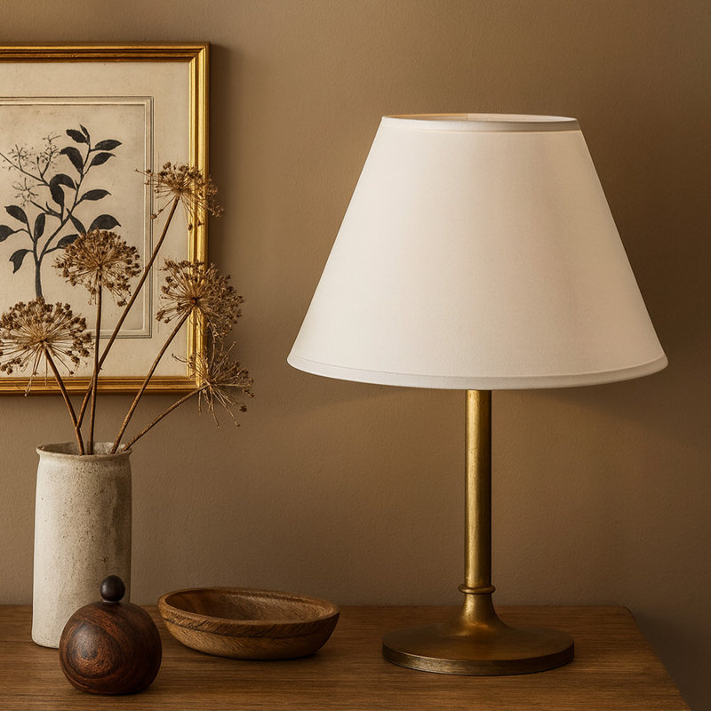 17 cm H Empire Fabric Lamp Shade ( Uno ), Ivory
